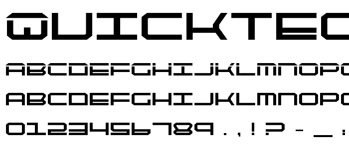 QuickTech Bold font